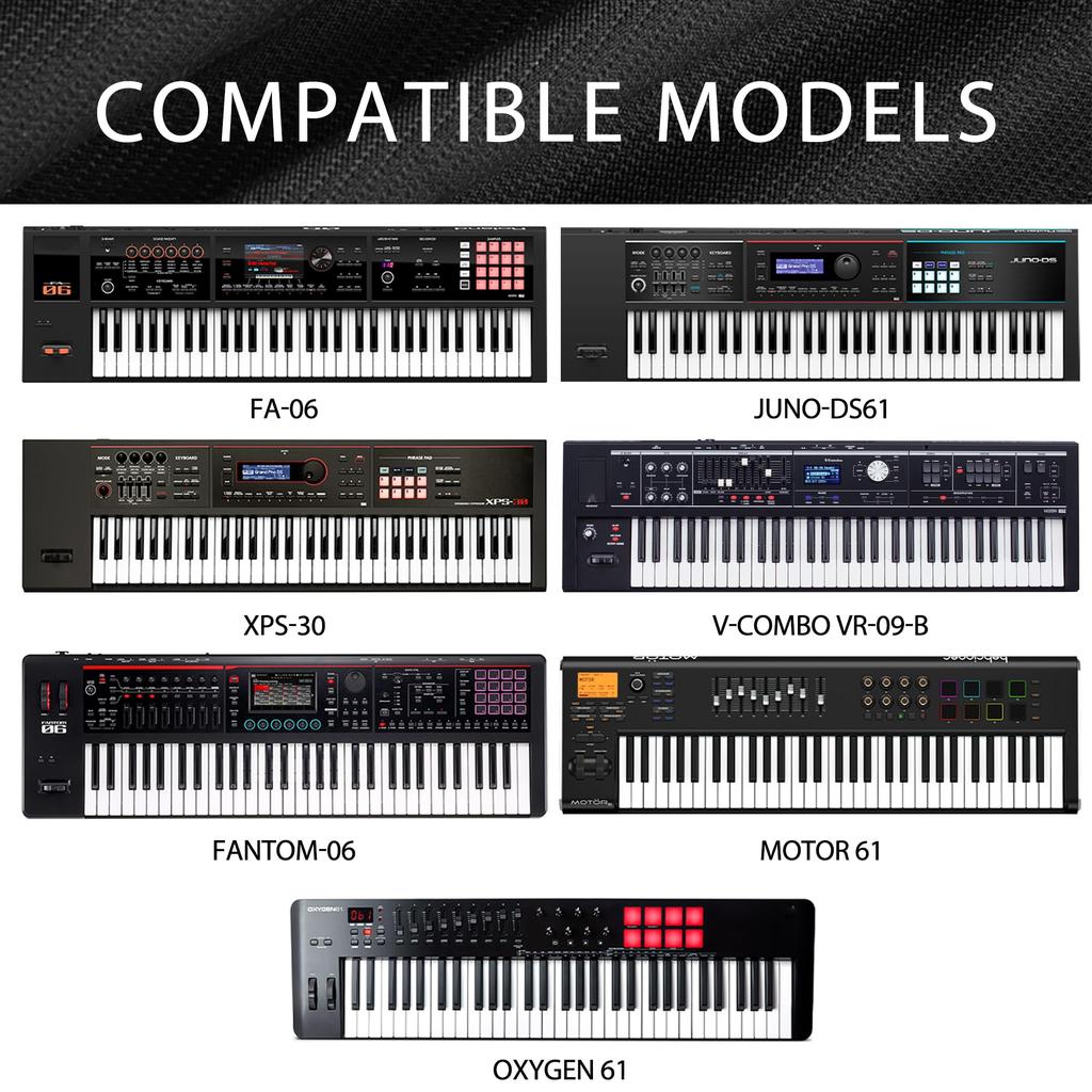 Musiin 61-Key Synthesizer Dust Cover Compatible with Roland XPS-30 FANTOM-06 JUNO-DS61 Nord Wave 2 Dustproof Scratch-Resistant Soft Touch Fit Design