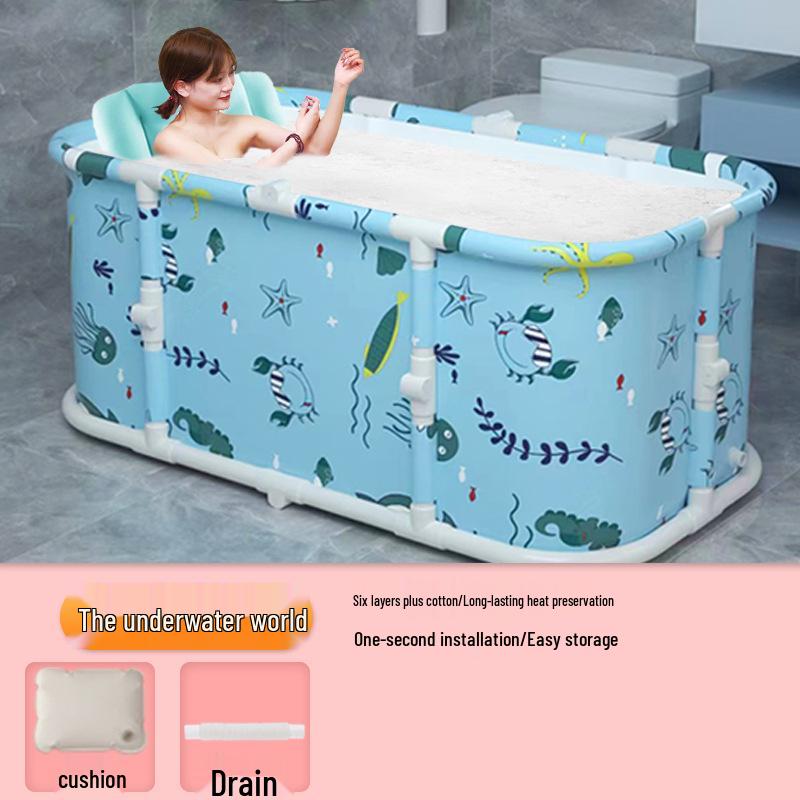 Folding Heated Bubble Bath Tub for Adults & Children