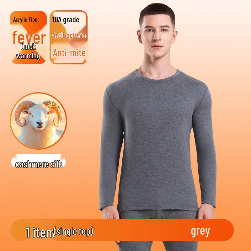 

Мужской комплект теплого термобелья из кашемира и шелка с флисовой подкладкой для зимы XL