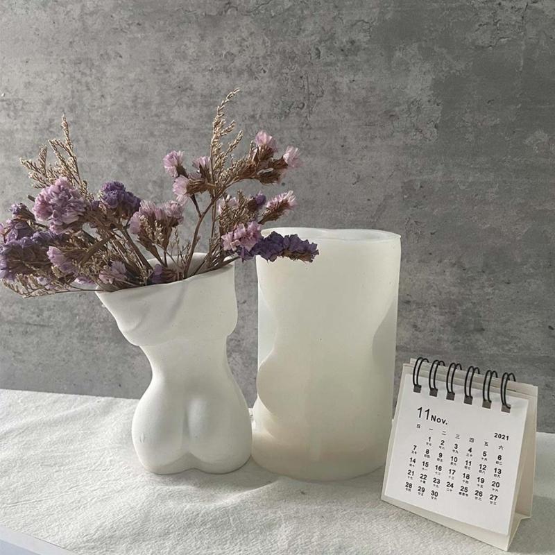 Silicone Flowerpot Mold Cements Pot DIY Succulent Making Mold Manual Clay Craft Silicone Gypsum Concrete Plant Pots