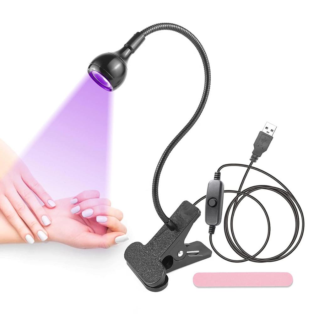 

Мини Лампа для Ногтей Светодиодная УФ Портативная Сушилка для Ногтей с Клипсой Лампы-Сушилки НогтиЛампа для Гель-Лака Профессиональные Инструменты для Нейл-Арта Дом чёрный