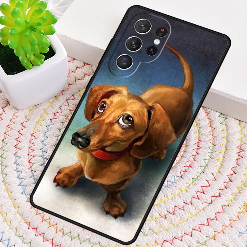 Cute Dachshund Dog Phone Case for Samsung Galaxy Note 10 Pro S26 Ultra S23 S24 FE S25 S21 S22 PLUS Shockproof Cove