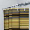 Modern Bathroom Decor Shower Curtain with Golden Stripes 3D Printed Waterproof Fabric Customizable Size for Home Bathing Room De