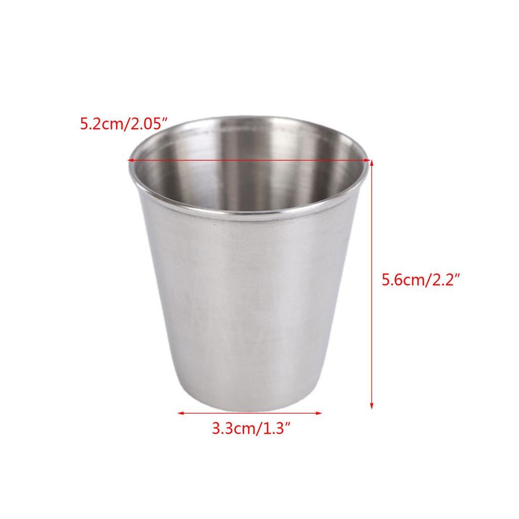 4 PCS Shatterproof Metal Shot Mugs Reusable Wine Cups with Leather Case Outdoor Cups Suitable for Wine Beer and Whiskey