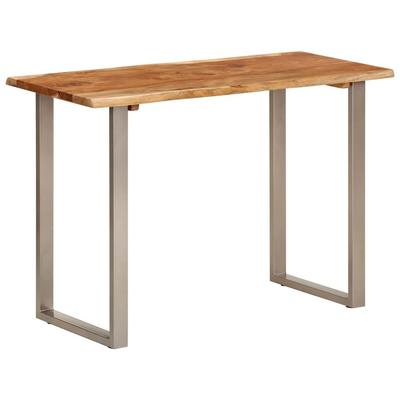 Vidaxl Dining Table, 110X50X76 Cm, Solid Acacia Wood