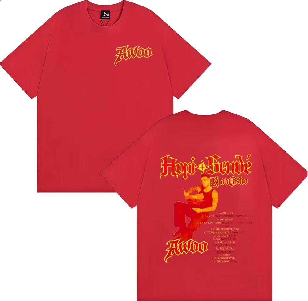 Rapper Ryan Castro Sende Album Tour 2026 Grafik T-Shirt Herren Damen Vintage Hip Hop Popmusik T-Shirts 100% Baumwolle Freizeit T-Shirt