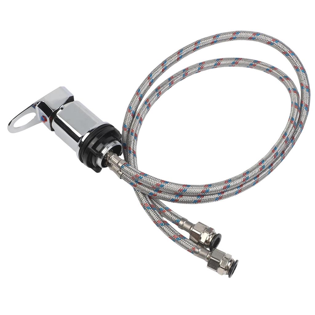 Stainless Steel RV Shower Mixer Tap Outlet Steel Tails 400 Mm With 12mm Guest/Whale Push Fit End G 1/2'' Outlet