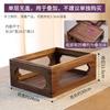 Solid Wood Kungfu Tea Set Storage Box, Dustproof Tea Tray Shelf, Multifunctional Organizer Rack for Home Daily Tea Ceremony