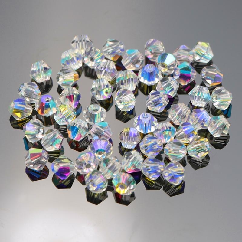 AAAAA Quality 4mm Bicone Crystal Beads 720pcs Big Bag crystal AB Glass Beads Loose Spacer Beads for Jewelry Making Accessories