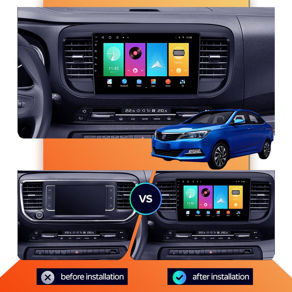 Autoradio Android Auto Carplay Für Citroen Jumpy 3 Space Tourer 2016-2021 Multimedia-Player Head Unit Stereo GPS Navigation BT WIFI 1 + 16GB