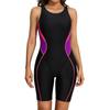CHARMLEAKS Athletic One Piece Swimsuits for Women Boyleg Swimwear Racerback Bathing Suits