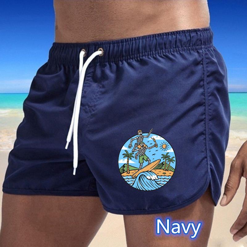 74  Summer Men's Quick-Drying Swim Trunks Printing Sports Pants Swimwear Beach Shorts Jogging Shorts