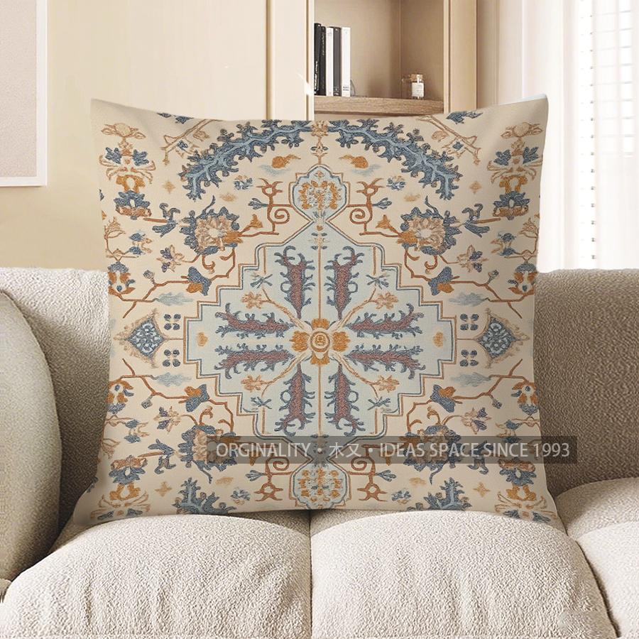 Home Decor Exquisite Floral Pattern Decorative Throw Pillow Pattern Cushion Cover Suitable For Sofa Bedroom Car Pillow Cover