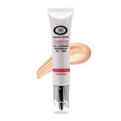FASHION COLOUR Foundation | Vollständige Deckkraft | Wasserdicht | Ölfrei | Leichtgewicht | Hält bis zu 24 Stunden | 40ml | Farbton 01