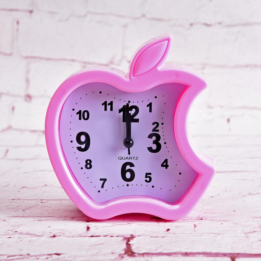 Creative mini desktop small alarm clock Cute Apple-shaped student alarm clock Alarm clock