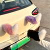 Coadă de pluș electrică mișcătoare Controlată prin telecomandă Agitare pentru Decor mașină Motocicletă Ornament amuzant Coadă de vulpe Accesoriu auto reîncărcabil