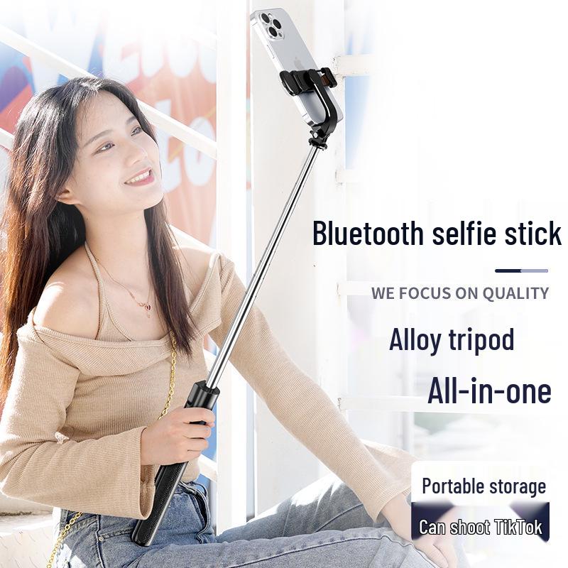 1.7m Portable Selfie Stick & Tripod with Bluetooth Remote for Live Streaming
