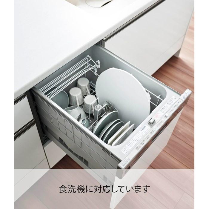 [Yamazaki] Dishwasher-Compatible Magnetic Antibacterial Cutting Board Round White, Approx. W30 x D28 x H2cm, Tower, Cutting Board, Easy to