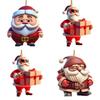 Christmas Themed Santa Claus Pattern Acrylic Pendant For Auto Interior Decor