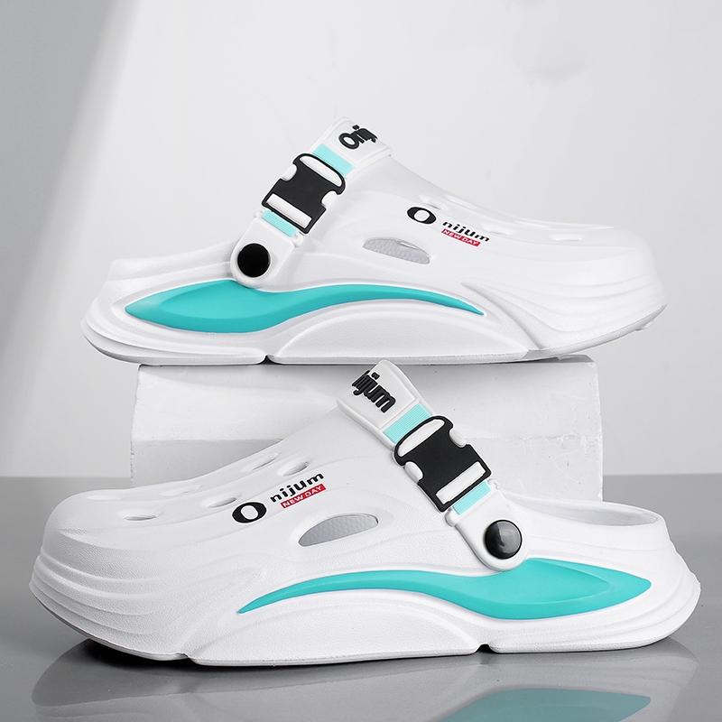 Summer Men'S Beach Clogs Outdoor Sandals Breathable Eva Slippers Soft Slides New Mens Casual Garden Shoe Male Beach Slippers