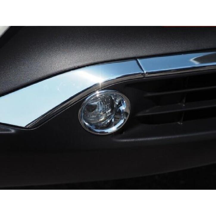 Chrome Front Fog Light Lamp Cover Trim For -2024 Toyota Harrier Venza Ring