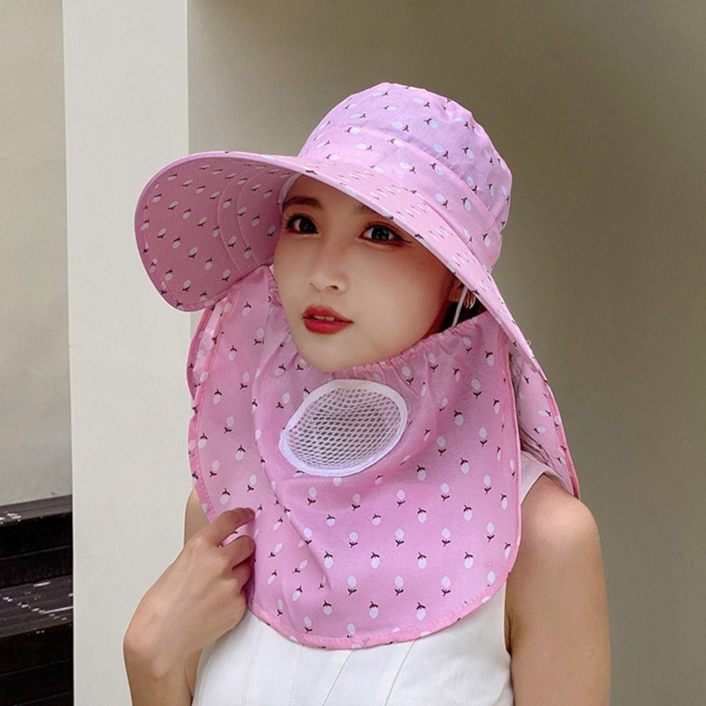 Protecție solară cu bor larg pentru față și gât, protecție solară de vară, pentru agrement, pentru femei
