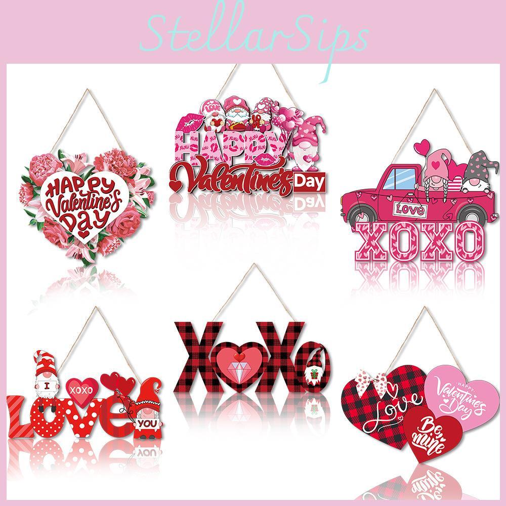 Valentines Day Paper Door Hanging With Heart Flower Design For Decor Party