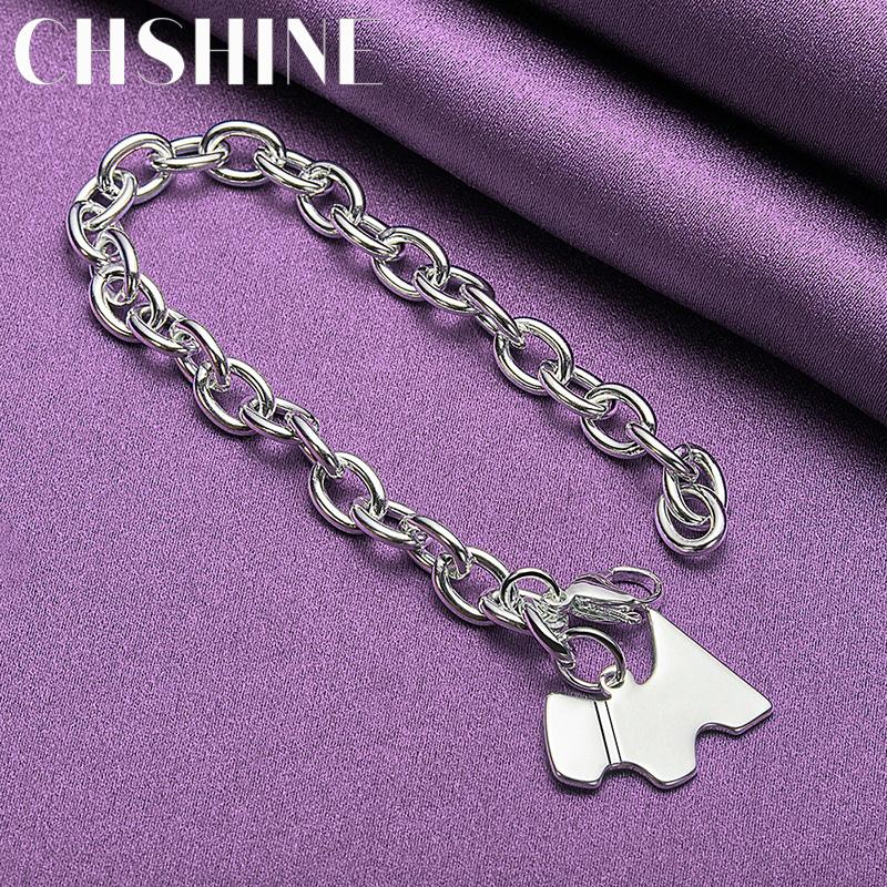 CHSHINE 925 Sterling Silver Cute Dog Pendant Bracelet For Women Lady Wedding Party Fashion Charm Jewelry