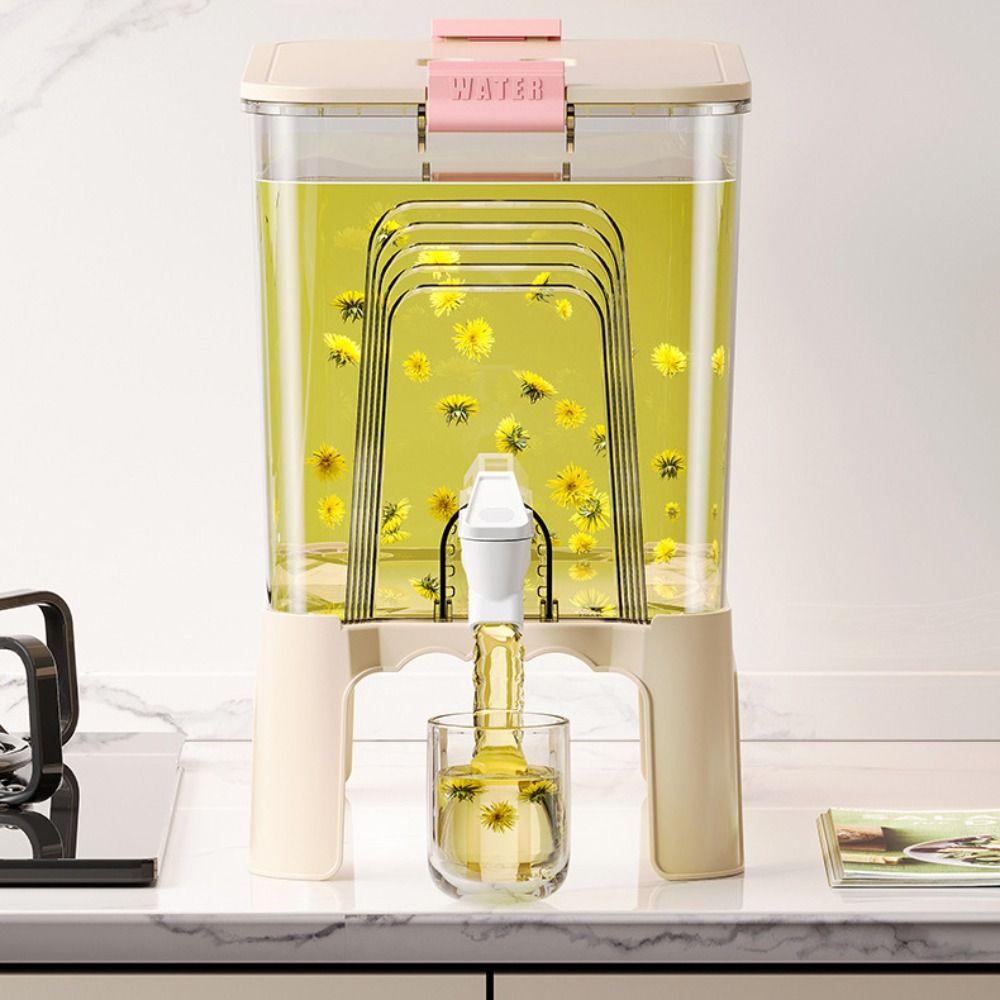 Plastic 6.5L Cold Drink Dispenser Large Capacity Beverage Dispenser Fridge Cold Kettle  Lemonade