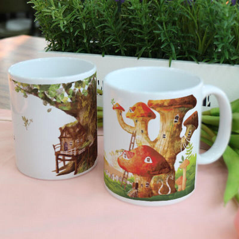 tk330-Design Mug 2p-Small Village in the Forest