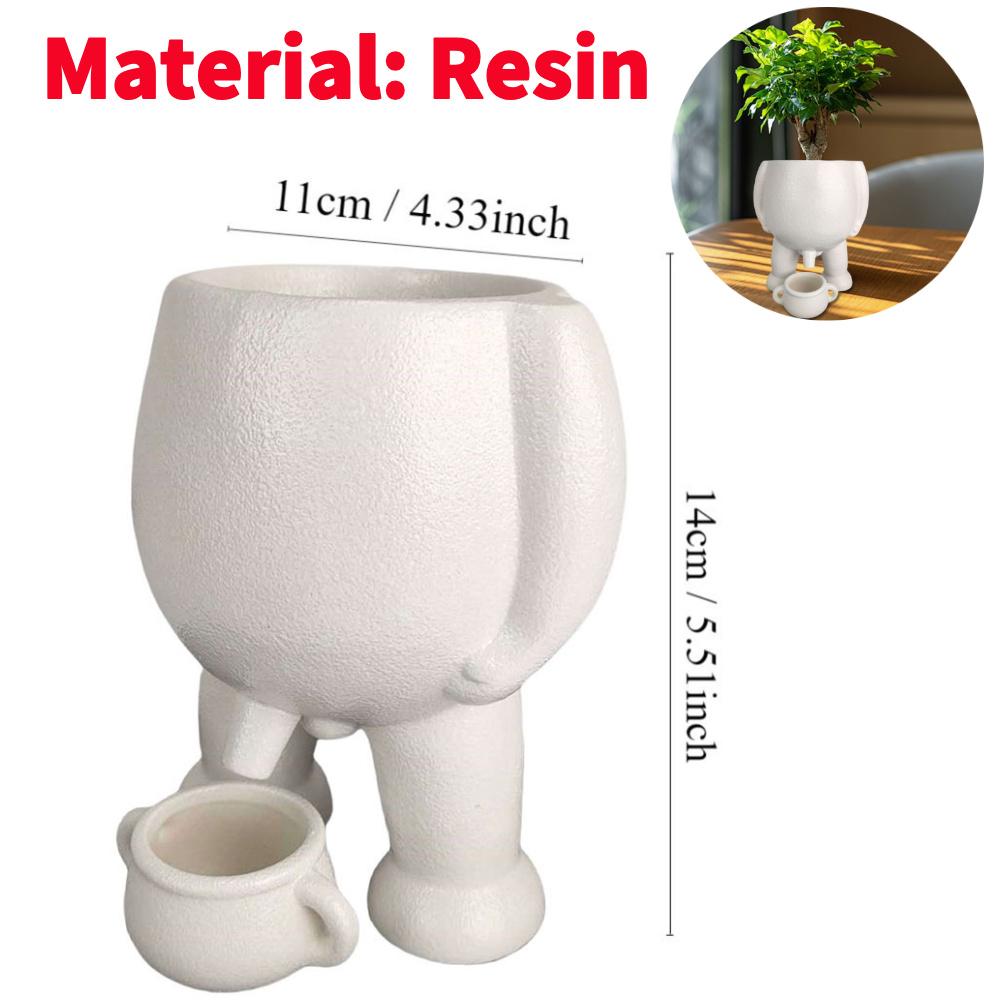 1-2PCS Swing Face Planter Pot Creative Smiling Face Resin Flower Pot Wall Hanging Flower Container Home Garden Patio Supplies