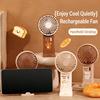 Outdoor Handheld Fan 3 Speed Rechargeable Cordless Air-Khaki