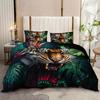 Duvet Cover, Tiger Tropical Plant Kit, Three-Piece Set, Bedding, All-Season Quilt Cover