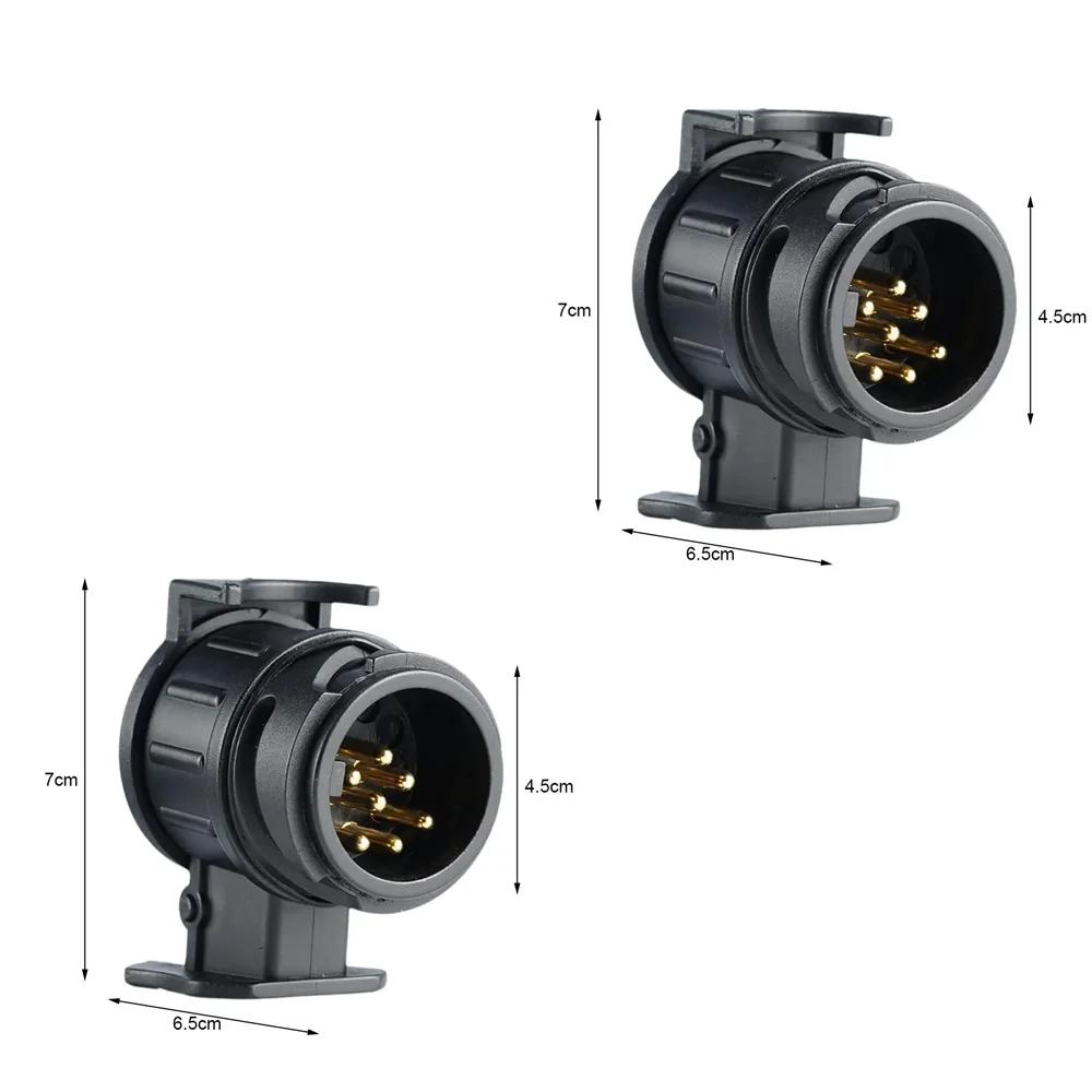 13 To 7 Pin Plug Socket Waterproof Truck Towing Electric Adapter For European Standard Trailer Converter Tow Accessorie