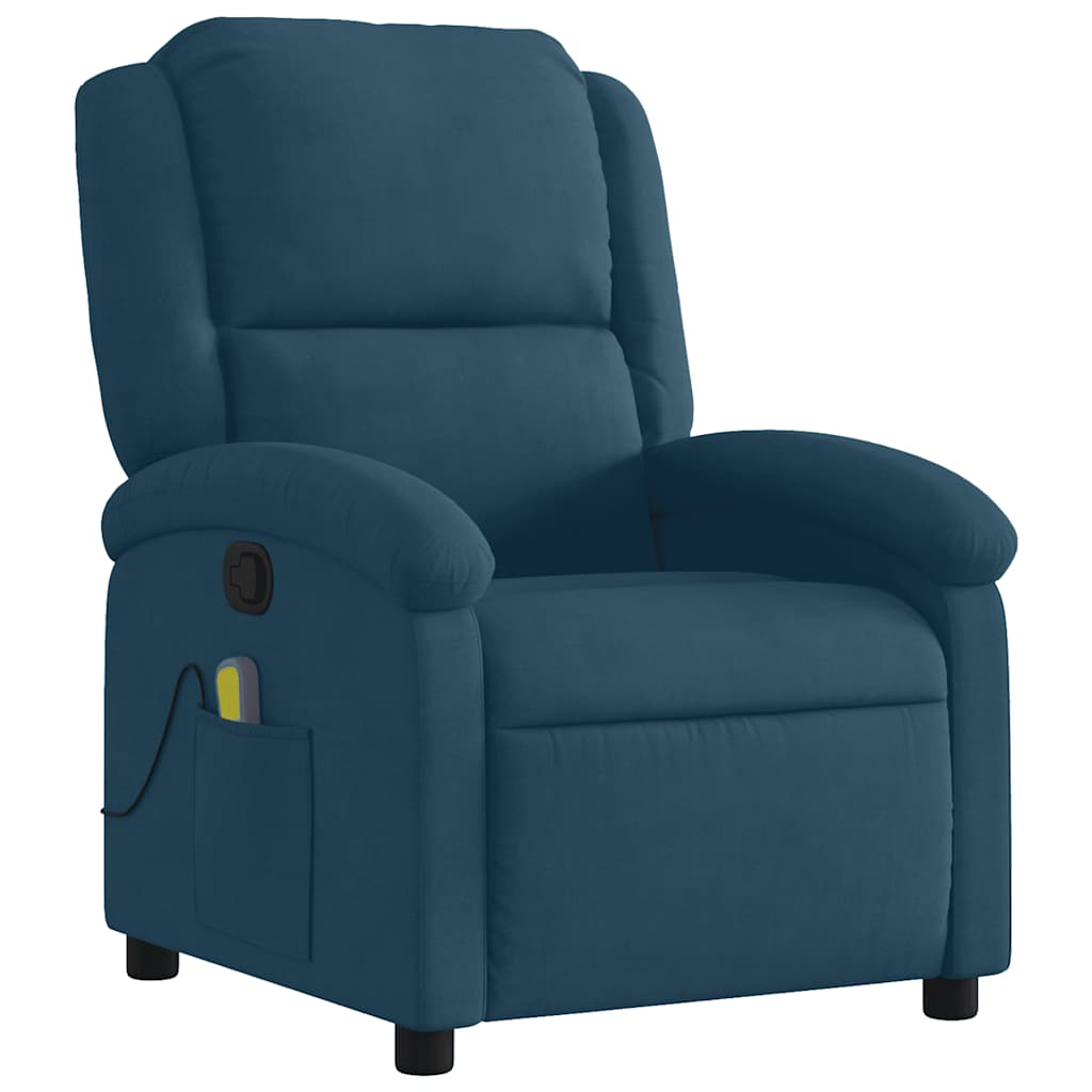 Massage Chair Blue Velvet