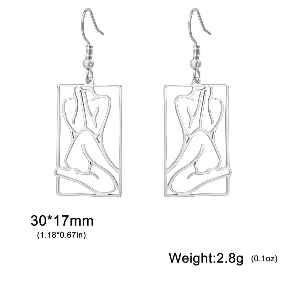 My Shape Charming Beauty Earrings for Women Girls Stainless Steel Fascinating Shapely Beauty Drop Earrings Fashion Jewelry Gift