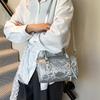Einzelschulter Damen High-End Crossbody-Tasche Vielseitig Stilvoll Kleine Quadratische Tasche Geeignet für den Arbeitsweg mit Schleife