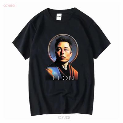 Elon De Heilige Musk Ontwerp T-shirt Lange Of Korte Mouwen Vintage Gewassen Top Voor Dagelijks Gebruik Licht Ademend