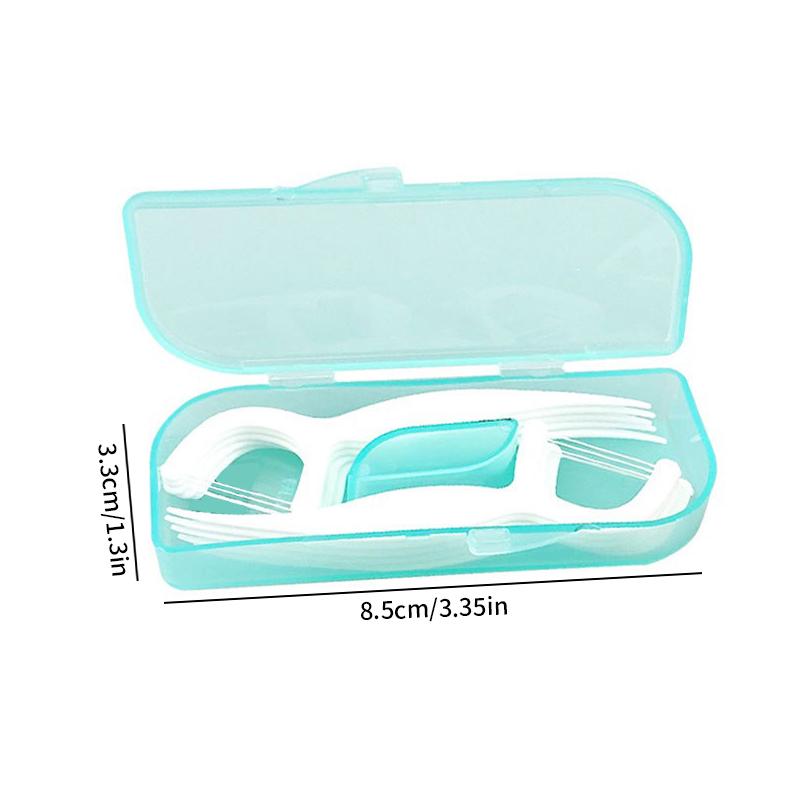 1PC - Fashionable and Convenient Dental Floss Stick Carrying Case - Comes with 10PCS Dental Floss