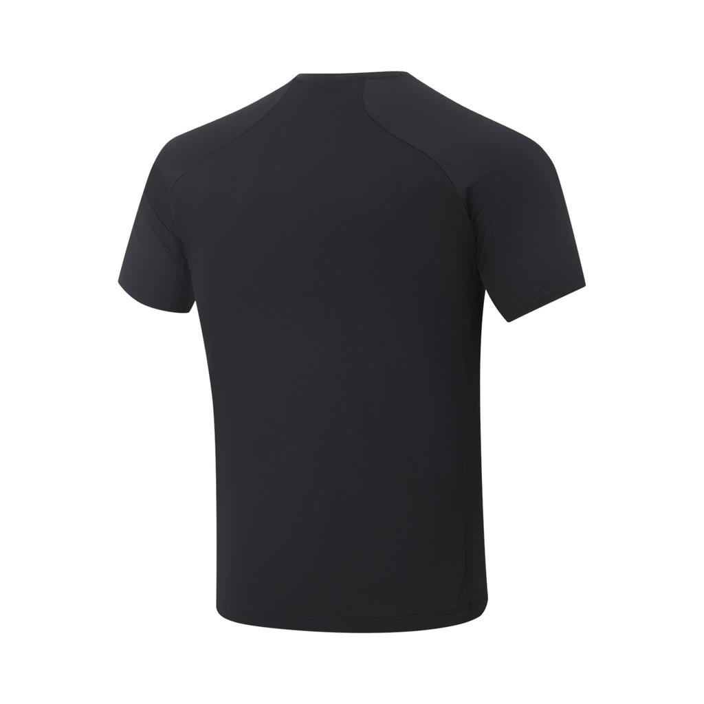 Li-Ning Round Neck Black Fitness Quick-Dry Comfortable Short Sleeve T-Shirt Men tops ATSV285-5