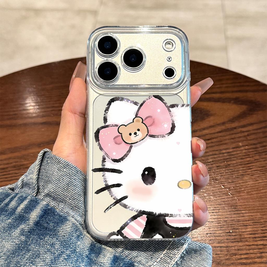 Applicable to Apple 17promax mobile phone case, new iPhone16 cute kt cat 15 transparent 14 premium sense cover