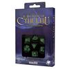 Jeu De Dés - Q WORKSHOP - Call Of Cthulhu - Noir Et Vert - 7 Pièces Polyédriques - Pour Adultes