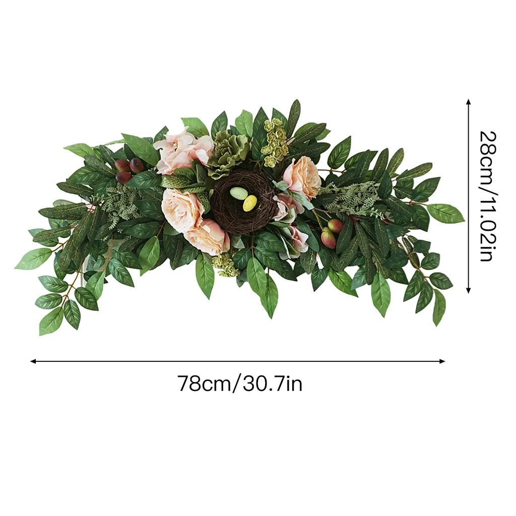 Artificial Lemon Berry Wreaths Rattan Wreaths Garlands Flower Swag Spring Fruit Wreath Natural Materials Wall Xmas Ornaments