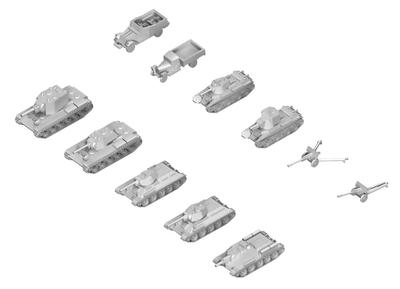 Pit Road 1/700 MI Series World War II Russian Military Vehicle Set 1 Plastic Model Kit MI06 (Molded Color)