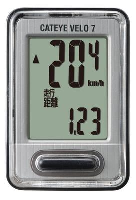 SAGISAKA Bicycle Cycle Computer CAT EYE VELO7 Black 70835 CC-VL520