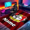 Benutzerdefinierter Name Personalisierter Bayer 04 Leverkusen Druckteppich, Vielseitiger Heimdekor-Teppich, für Spielzimmer, Wohnung, Balkon, Eingangsbereich, Flur Geschenk