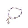 Bracciale Ametista Forma Perla Naturale di Acqua Dolce Avvolgente in Oro 14k per Regalo di San Valentino da Donna Distanziatori per Gioiello da Mano