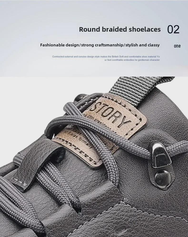 Trendy Soft-Soled Autumn Leather Men's Shoes: Fashionable, Casual, Low-Top, Versatile Crooked Head Clown Design