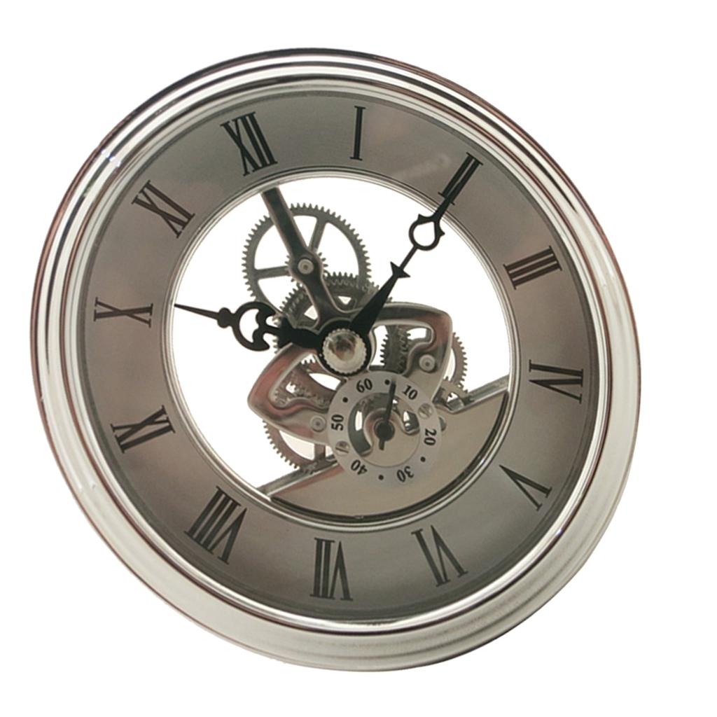 97mm Roman Numeral Watch Quartz Clock Insert with Rubber Handcraft Wall Clocks Making