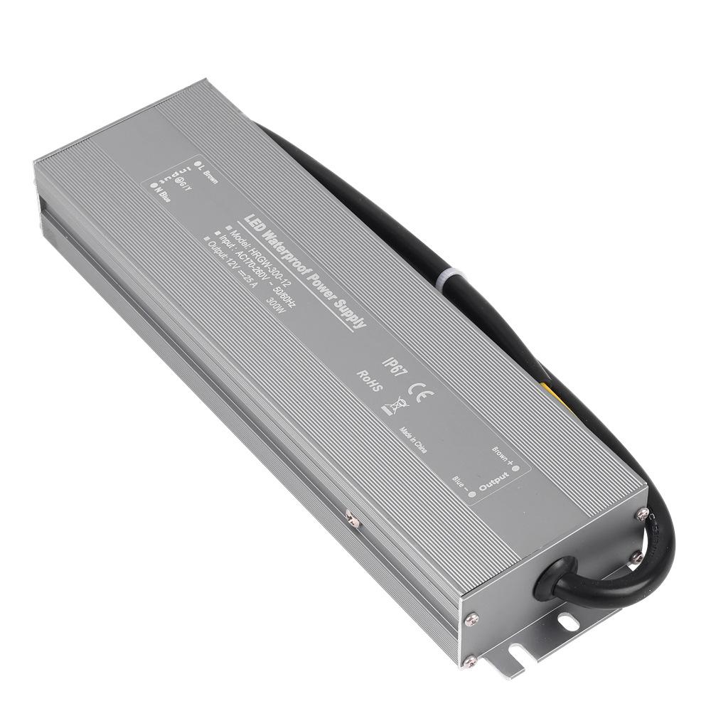 High-Efficiency Waterproof LED Power Supply for Outdoor Lighting, Constant Voltage 12V/24V